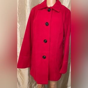 Liz Claiborne-Red Coat